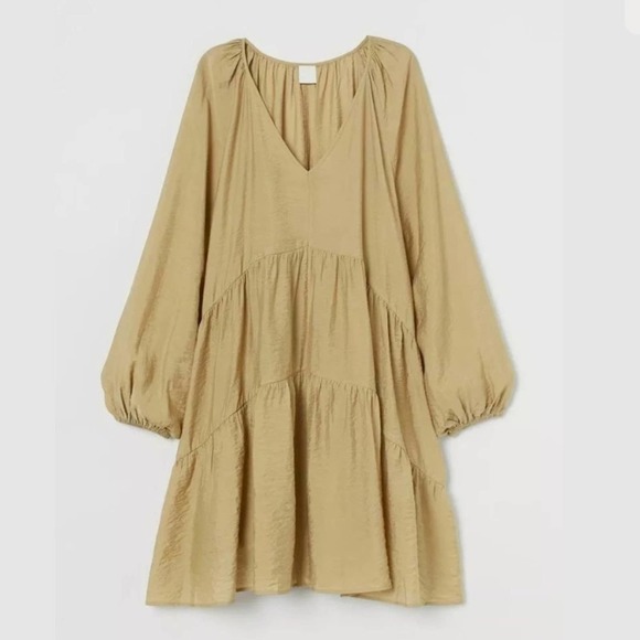 H&M Beige Blogger Favorite A-Line Dress - S - Picture 8 of 10